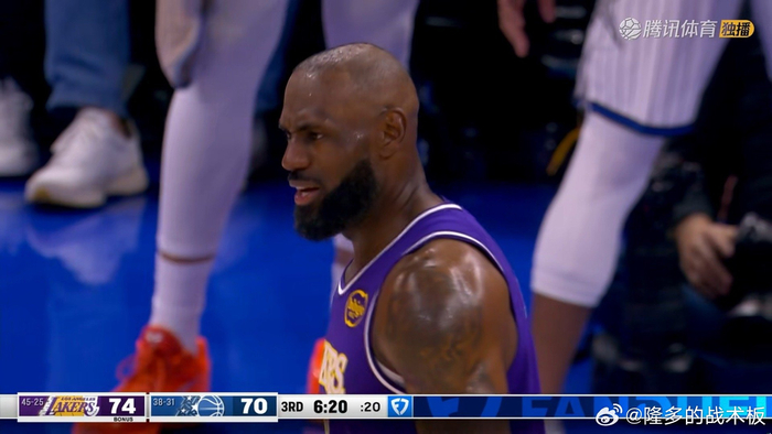 湖人逆转魔术 詹姆斯关键犯规助队反超4分